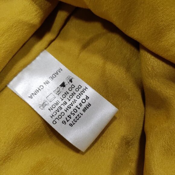 Mustard Seed Empire Waist Whimsygoth Coquette Babydoll Mini Dress Yellow Large - Picture 7 of 10